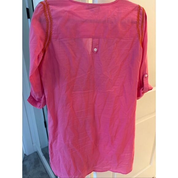 NWOT Madison Mathews embroidered kaftan , XS $189 F43 - Picture 6 of 7